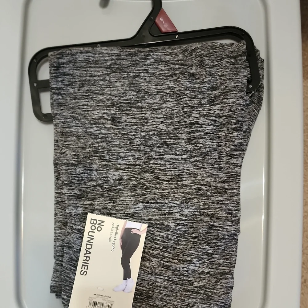 No Boundaries Charcoal and Black Kids Leggings